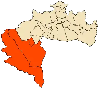 Localisation de Daïra de Sidi Khaled