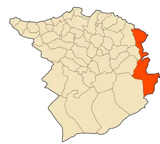 Localisation de Daïra de Aïn Tallout