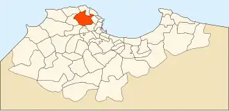 Localisation de Bouzareah