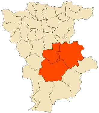 Localisation de Daïra de Chelghoum Laïd