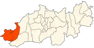 Localisation de Daïra d'El Affroun / ⵜⴰⴷⴰⵢⵕⴰ ⵍⵍⵄⴻⴼⵕⵓⵏ / Tadayṛa Llɛefṛun