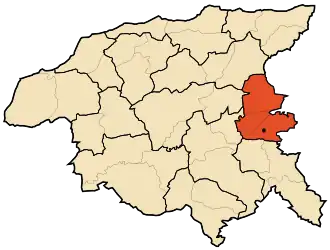 Localisation de Daïra d'Oued Fodda