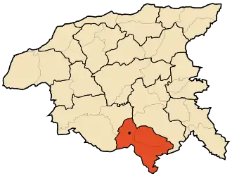 Localisation de Daïra d'Ouled Ben Abdelkader