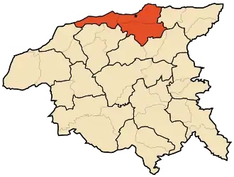 Localisation de Daïra de Ténès