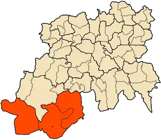 Localisation de Daïra de Chahbounia