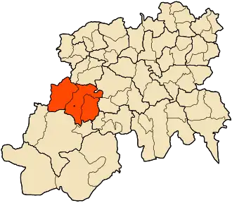 Localisation de Daïra d'Ouled Antar