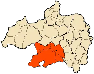 Localisation de daïra d'El Hamadia