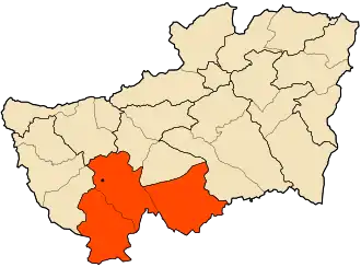 Localisation de Daïra d'Oum El Adhaim