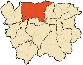 Localisation de Daïra d'El Amra