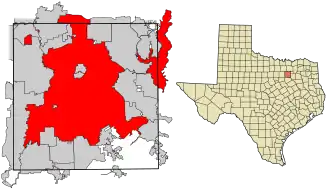 Localisation de Dallas