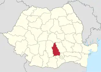 Localisation de Județ de Dâmbovița