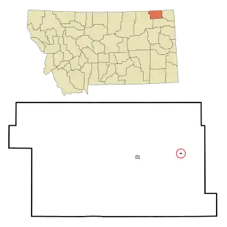 Localisation de Flaxville