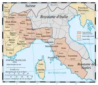 Liste des anciens départements d'Italie