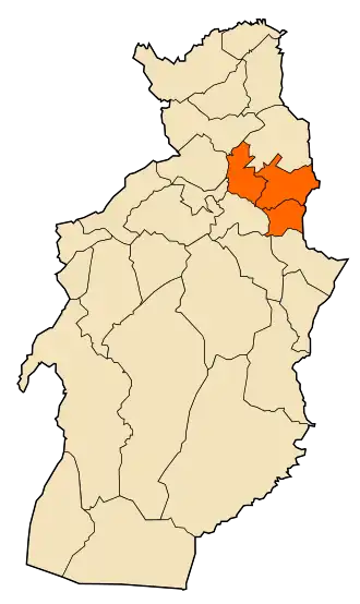 Localisation de Daïra d'El Kouif