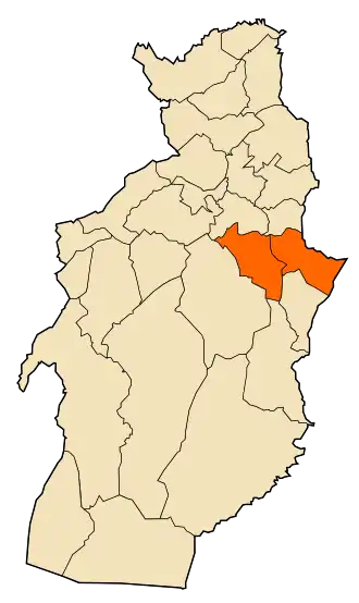 Localisation de Daïra d'El Ma Labiodh