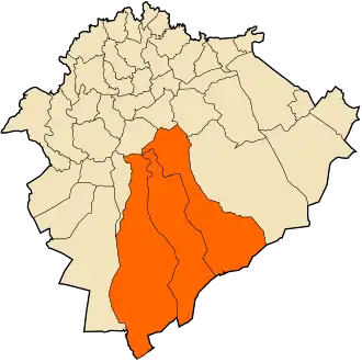 Localisation de Daïra d'Aïn Deheb
