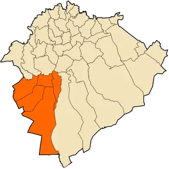 Localisation de Daïra de Aïn Kermes