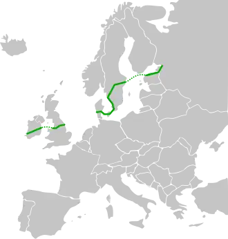 Itinéraire de la route européenne 20