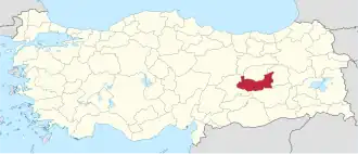 Localisation de Elazığ
