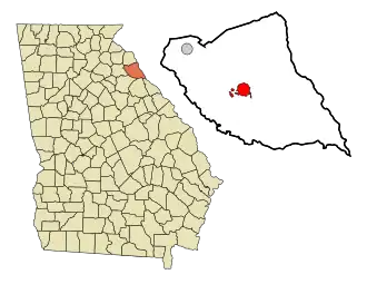 Localisation de Elberton