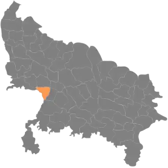 Localisation de District d'Etawah इटावा जिला