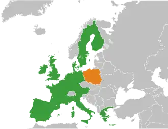 La frontière euro-polonaise entre 1995 et 2004.
