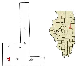 Localisation de Gibson City