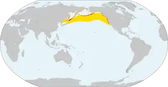Description de l'image Fratercula cirrhata distribution map.svg.