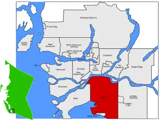 Localisation de Surrey