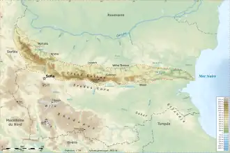 Carte de localisation du Grand Balkan.