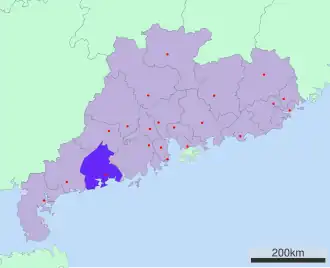 Localisation de Yangjiang