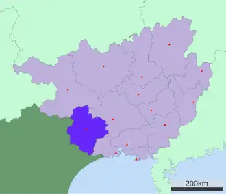 Localisation de Chongzuo