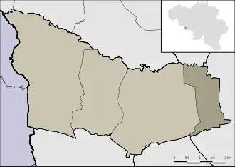 Localisation de Hainin