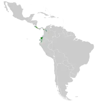 Description de l'image Heliodoxa jacula map.svg.