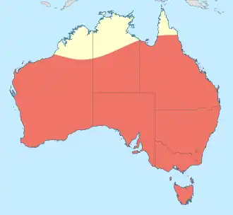 Description de l'image Hemicordulia tau distribution map.svg.