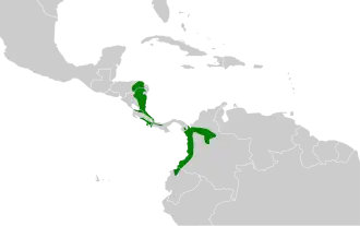 Description de l'image Hylopezus perspicillatus map.svg.