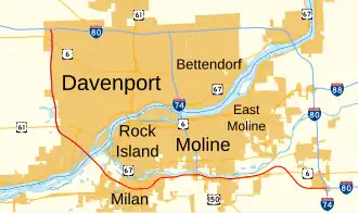 Image illustrative de l’article Interstate 280 (Iowa-Illinois)