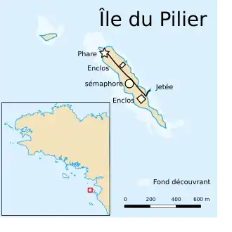Carte de l'île du Pilier