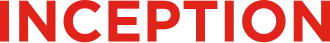 Le mot "INCEPTION" en capitales rouges.