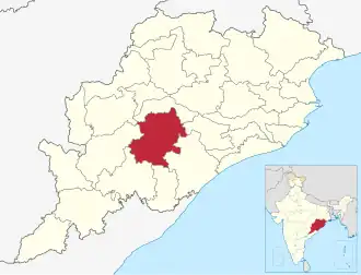 Localisation de District de Kandhamal