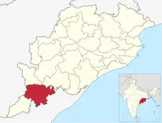 Localisation de District de Koraput
