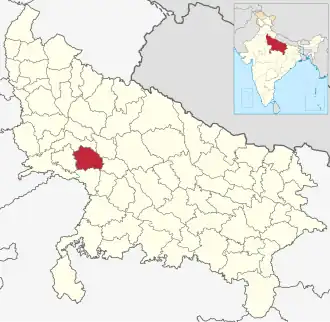 Localisation de District de Mainpuriमैनपुरी ज़िला