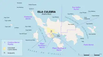 Carte de l'archipel de Culebra.