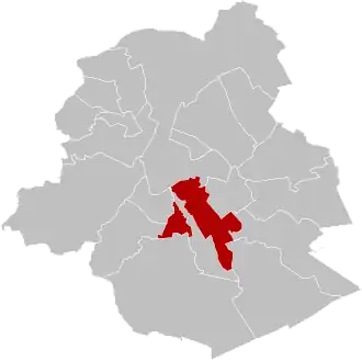 Localisation de Ixelles