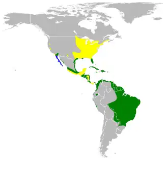 Description de l'image Ixobrychus exilis map.svg.