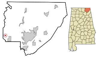 Localisation de Paint Rock