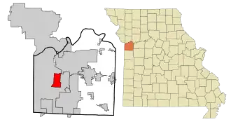 Localisation de Raytown