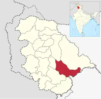 Localisation de District de Dodaضلع ڈوڈہ