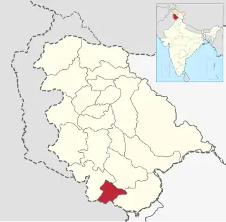 Localisation de District de Sambaضلع سامبا