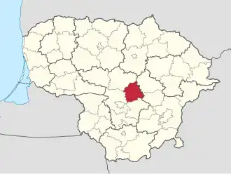 Localisation de Municipalité du district de Jonava